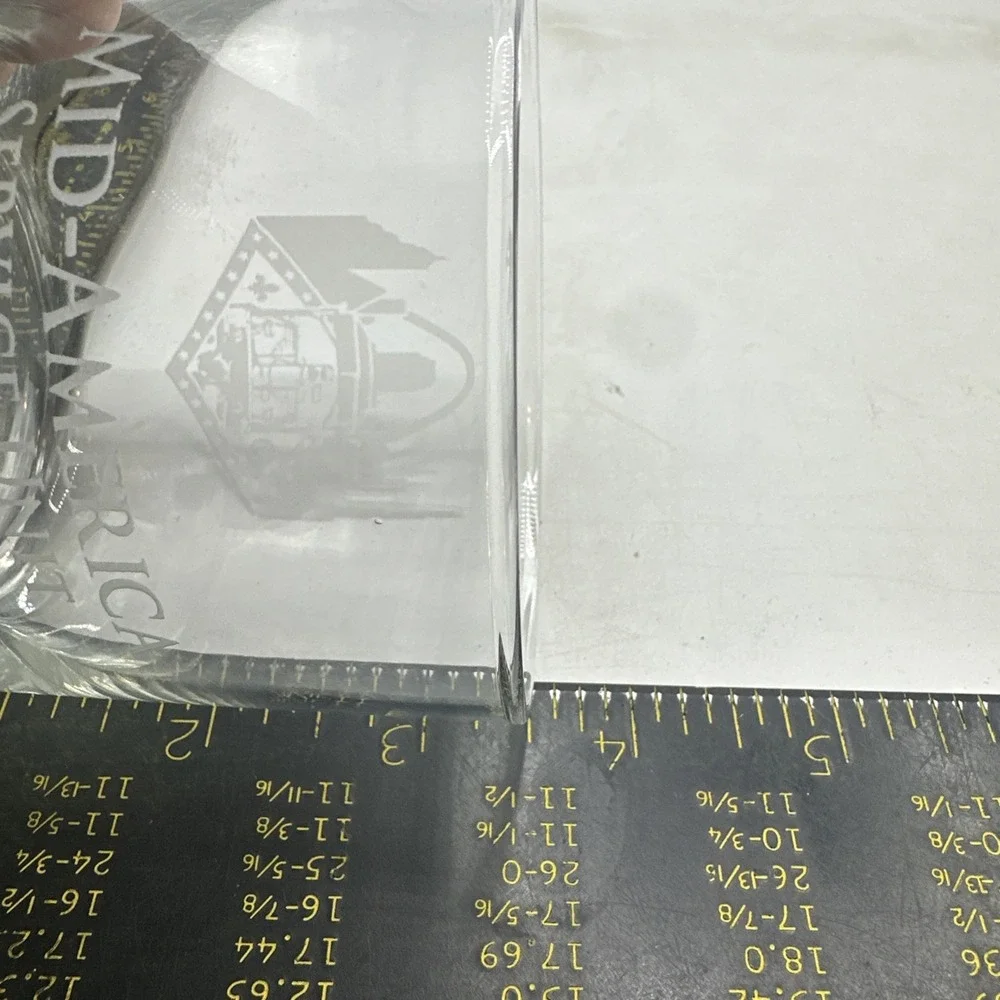 Mid-America Service Unit Etched Whiskey Glass
